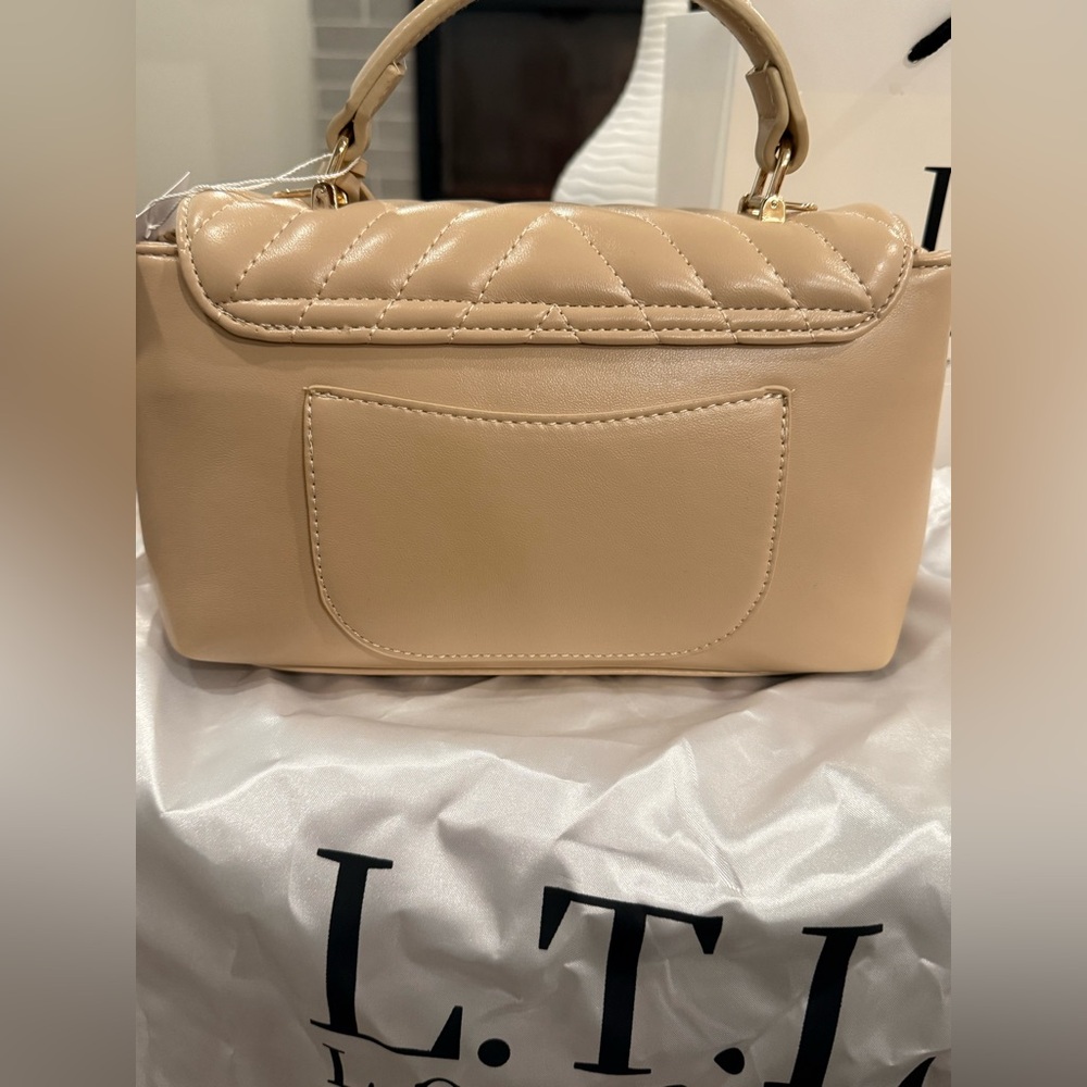Tan Quilted Satchel - Picture 3 of 7